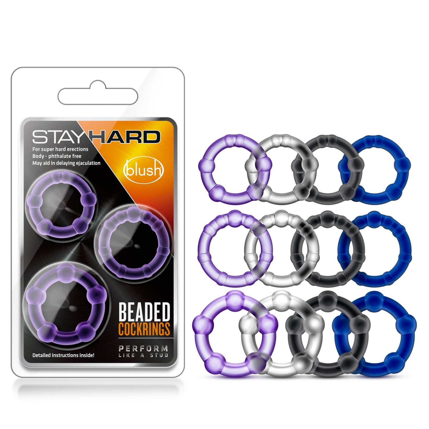 Beaded C-Rings - Set of 3