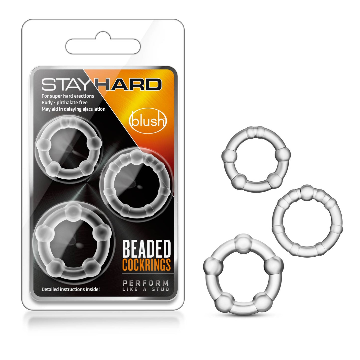 Beaded C-Rings - Set of 3