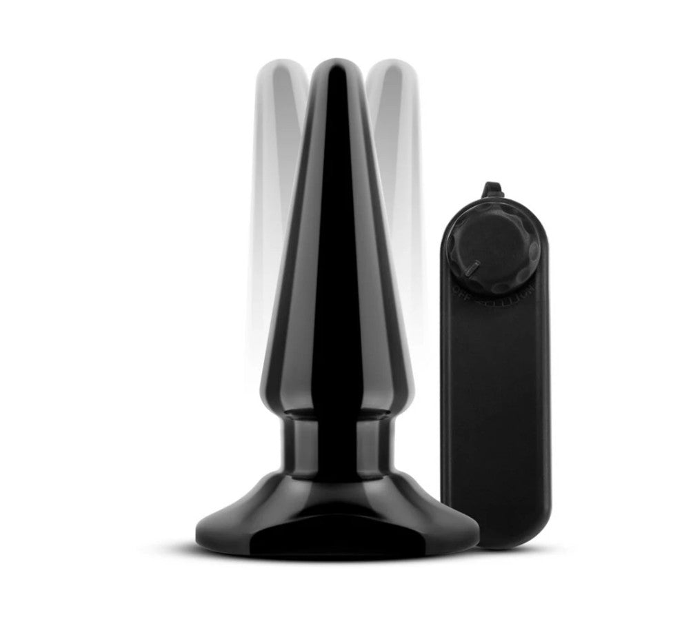 Anal Adventures Basic Vibrating Anal Pleaser Remote-Controlled Plug Black