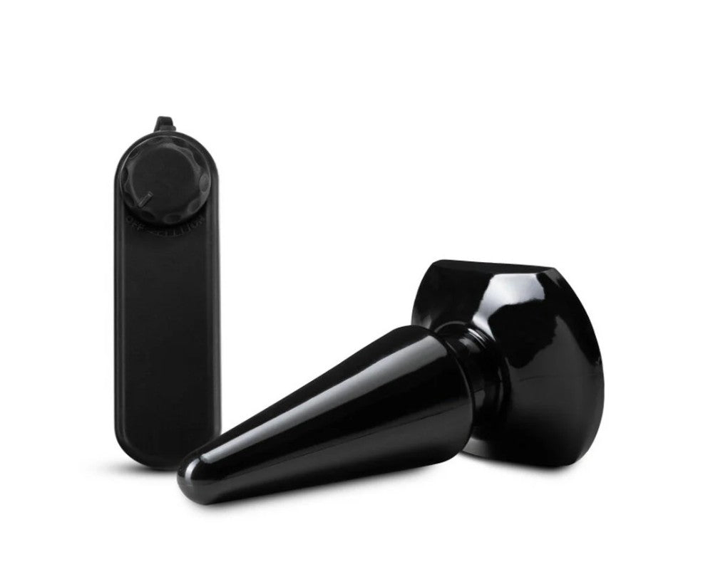 Anal Adventures Basic Vibrating Anal Pleaser Remote-Controlled Plug Black