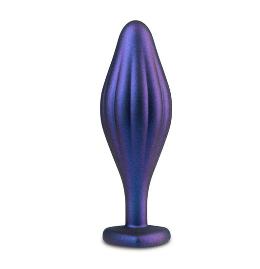 Anal Adventures Matrix Silicone Wavy Bling Plug Sapphire