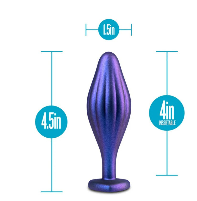 Anal Adventures Matrix Silicone Wavy Bling Plug Sapphire