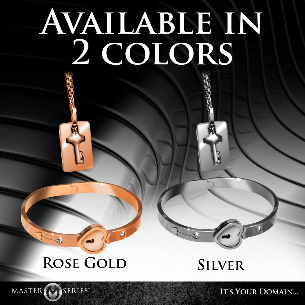 Cuffed Locking Bracelet and Key Necklace
