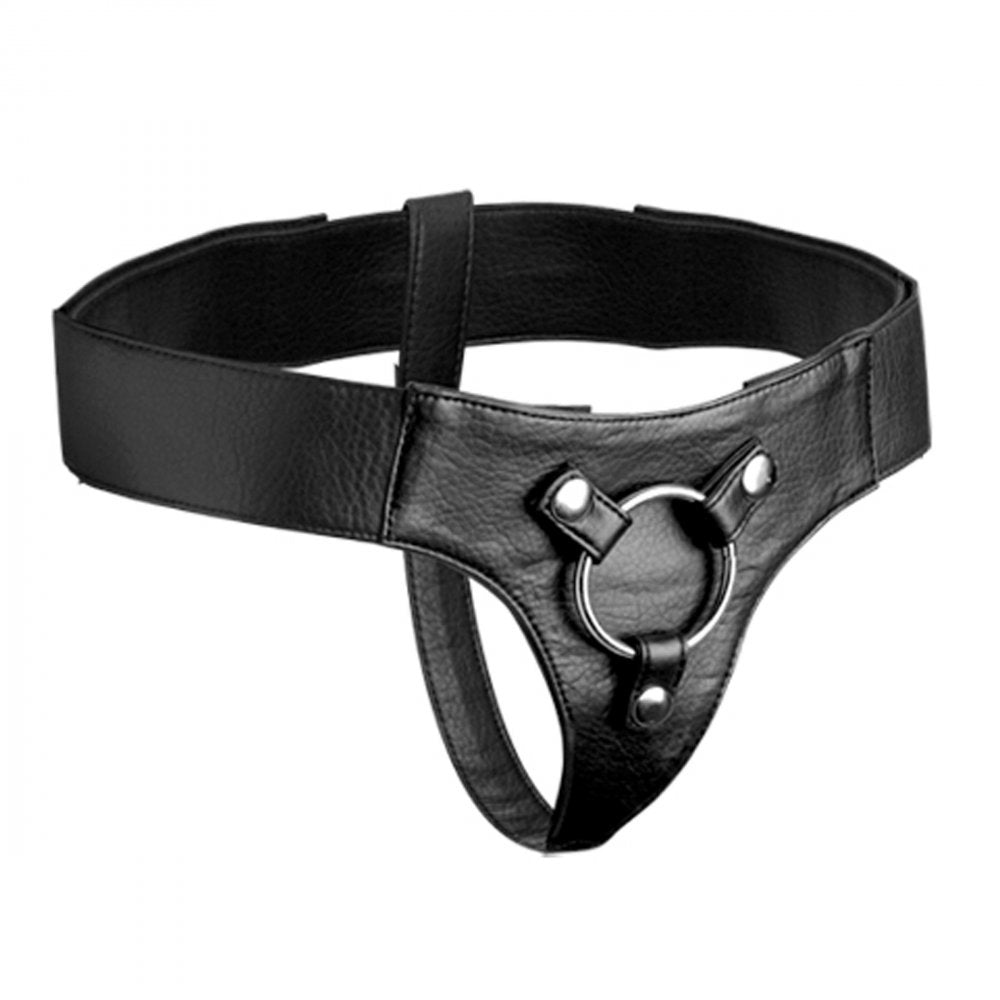Wide Band Strap On Harness
