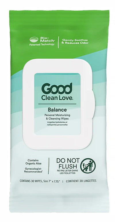 Good Clean Love Balance Personal Moisturizing & Cleansing Wipes