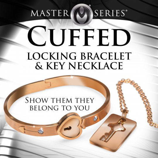 Cuffed Locking Bracelet and Key Necklace