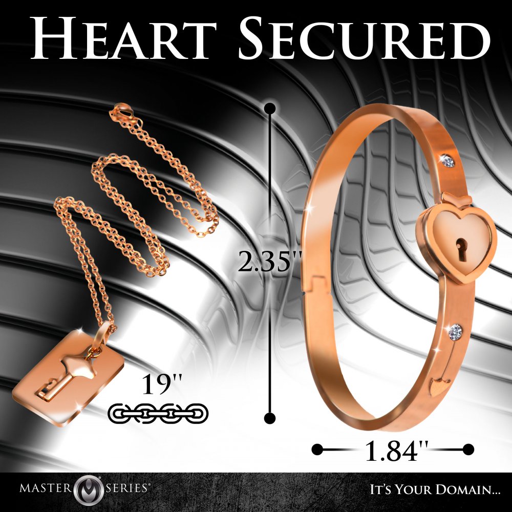 Cuffed Locking Bracelet and Key Necklace
