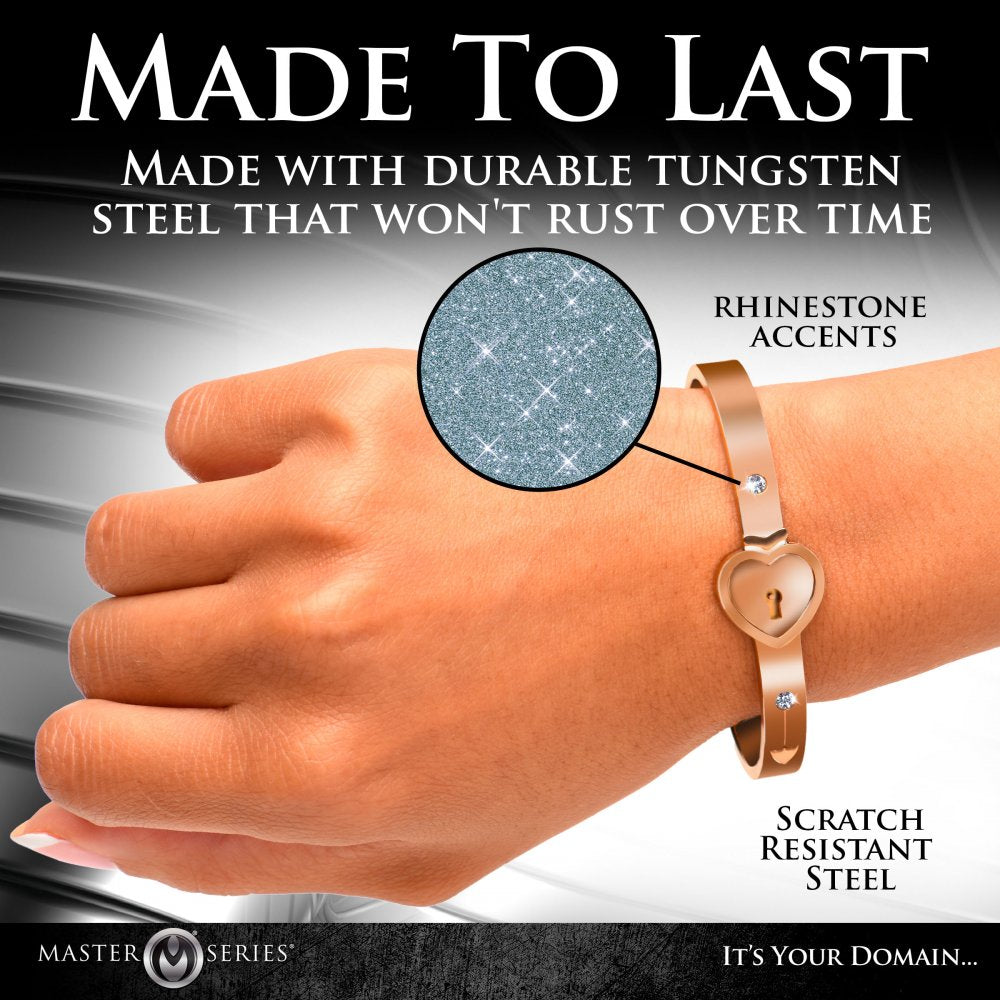 Cuffed Locking Bracelet and Key Necklace
