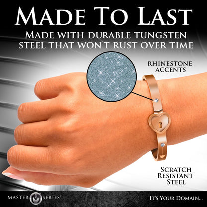 Cuffed Locking Bracelet and Key Necklace